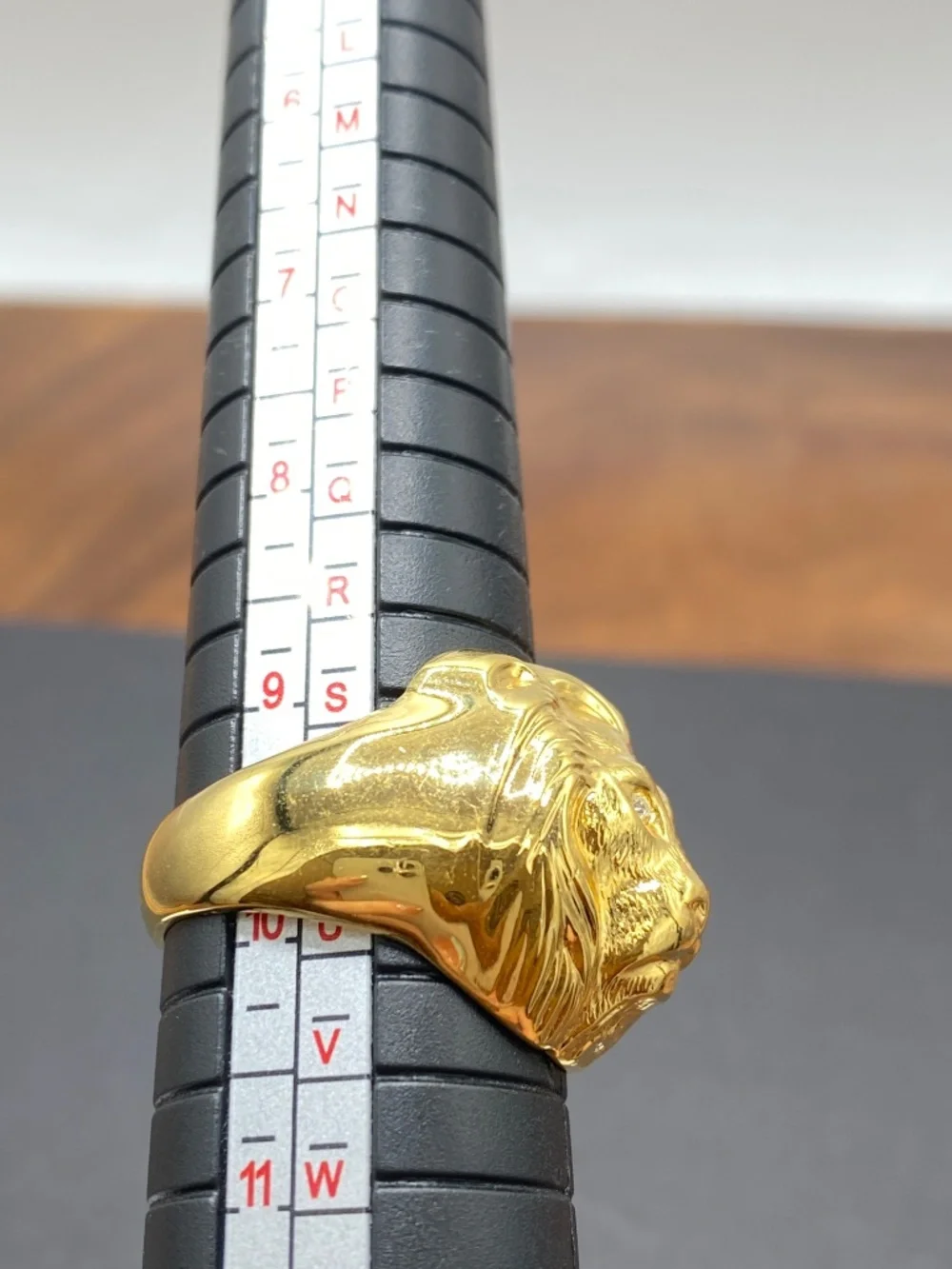 Vintage Gold Plated Lion Head Statement Unmarked Thick Unisex Ring Heavy Chunky